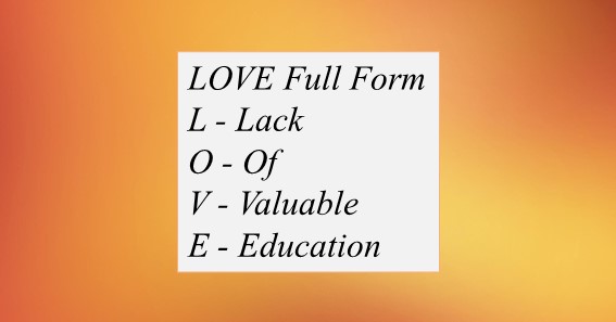 LOVE Full Form 3