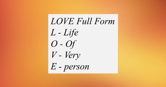 LOVE Full Form 6
