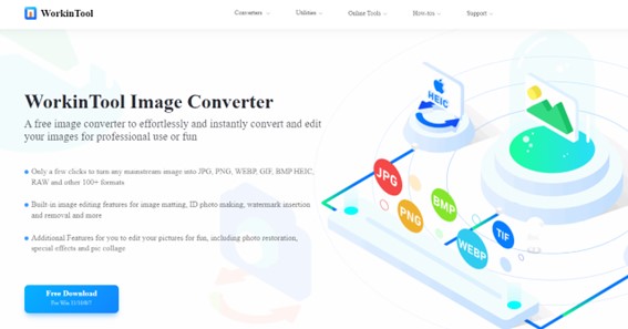 Best Free Photo Editing Software: WorkinTool Image Converter Review